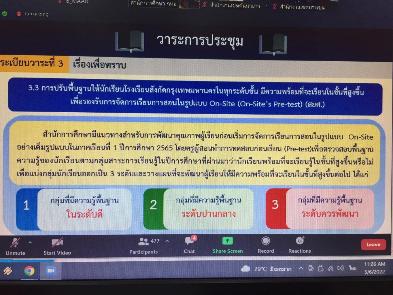 ดีเดย์ 17 พ.ค.นี้ กทม. พร้อมเปิดเรียน On Site เต็มรูปแบบทุกระดับชั้น