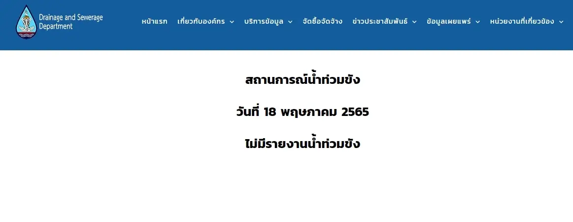 สำนักระบายน้ำกทม. เผย สถานการณ์น้ำท่วมถนนสายหลัก 16 แห่งที่ดูแลแห้งปกติ