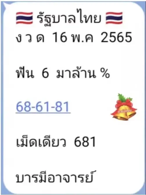 แม่น้ำหนึ่งปล่อยเลขเด็ด งวด 16/5/65 แล้ว การันตีฟันเลขนี้ล้าน %