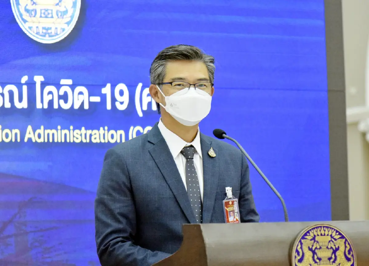 นพ.ทวีศิลป์  แถลงข่าว ณ โถงกลาง ตึกสันติไมตรี ทำเนียบรัฐบาล 20 พฤษภาคม 2565