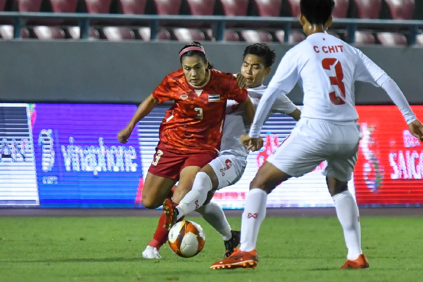 "ชบาแก้ว" เสมอเมียนมา 1-1 ฟุตบอลหญิงซีเกมส์ นัด 2