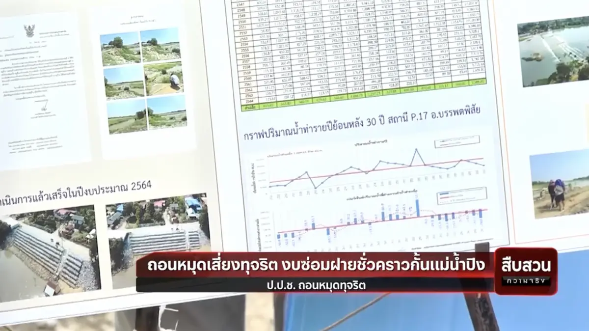 สืบสวนความจริง : ป.ป.ช.ถอนหมุดเสี่ยงทุจริต งบซ่อมฝายชั่วคราวกั้นแม่น้ำปิง