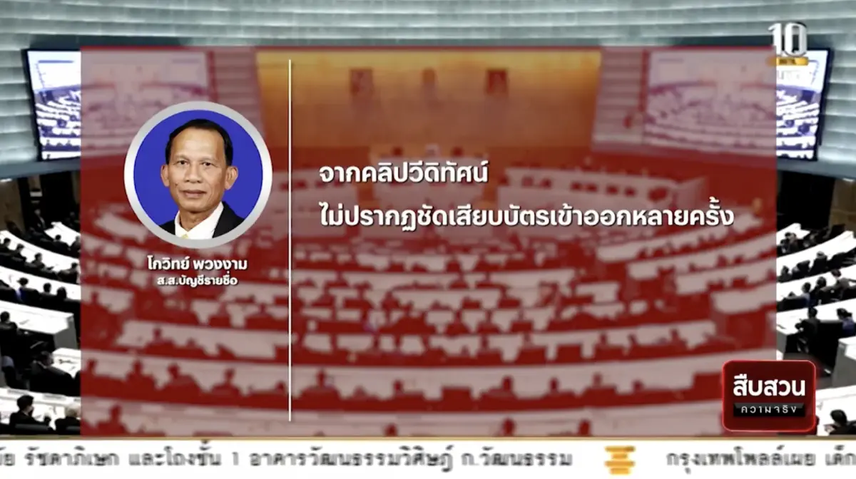 สืบสวนความจริง : ชี้มูลส.ส.รัฐบาล เสียบบัตรแทนกันในการพิจารณางบฯ63