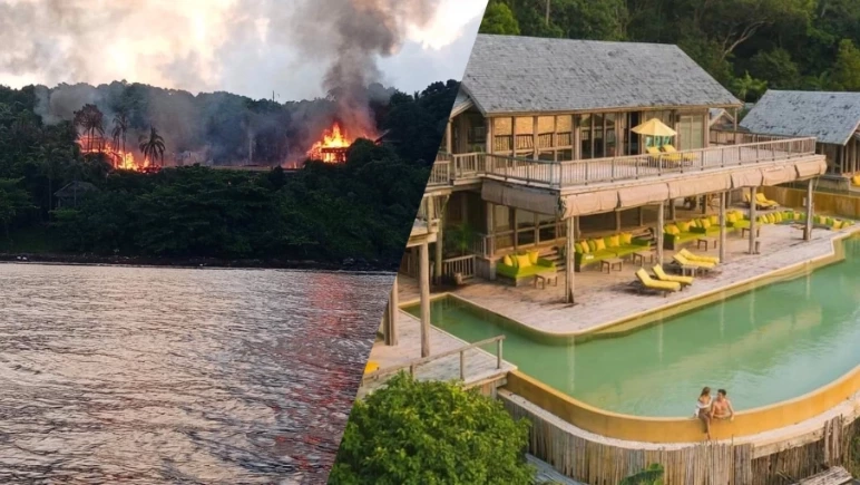 ไหม้วอด รร.สุดหรูเกาะกูด ชาวเน็ตฮือฮาค่าพักแพงระยับแต่ไร้เครื่องเตือนภัย