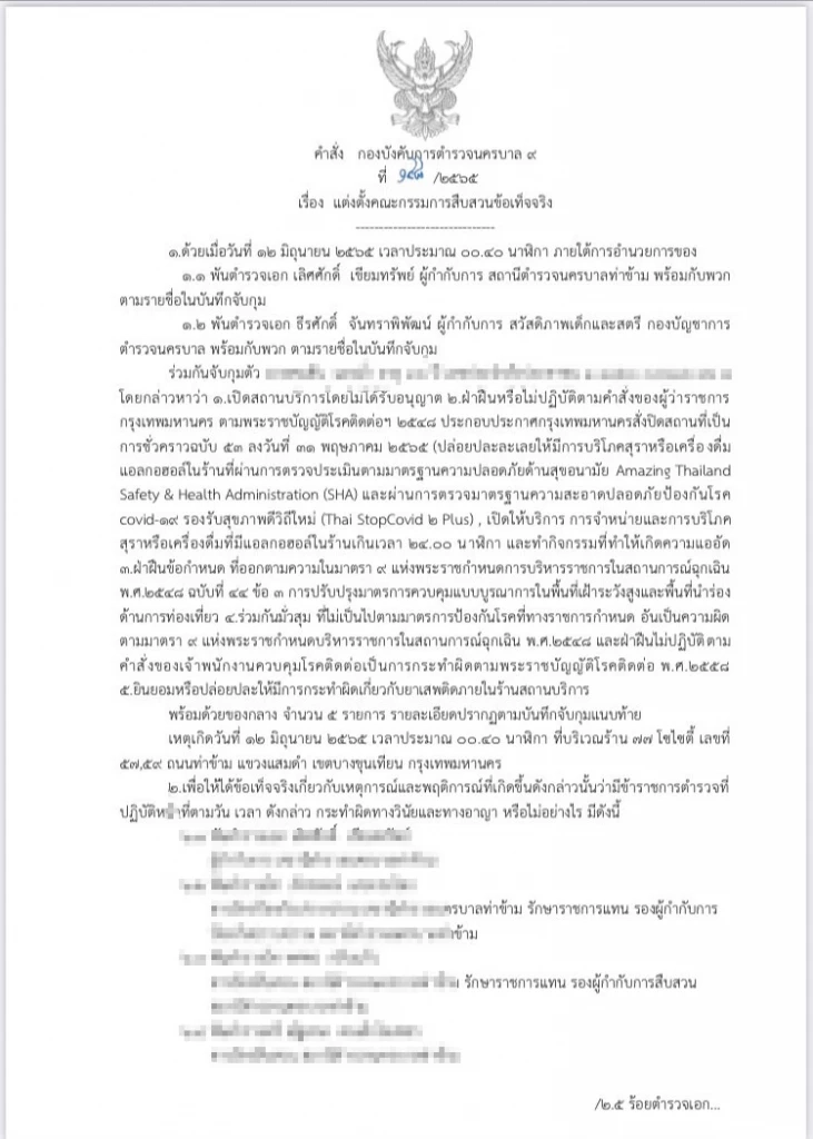 เด้ง 12  ตร.ท่าข้าม ปมผับเปิดเกินเวลา ปล่อยนักเที่ยวเสพยา