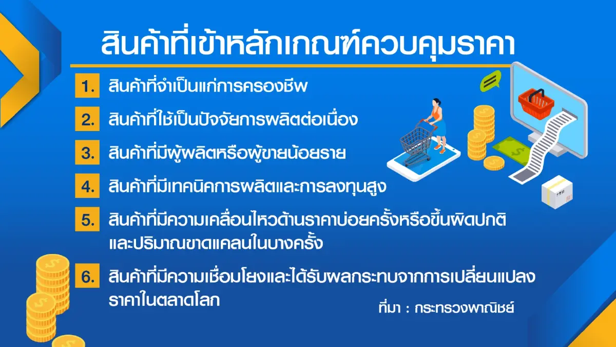 กระทรวงพาณิชย์ตรึงราคา 51 'สินค้า-บริการ' 1 ปี