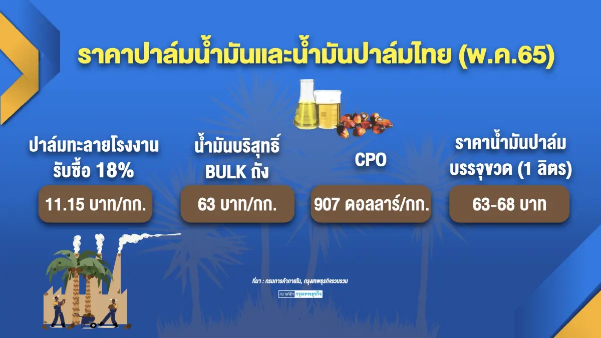รัฐคาด 2 เดือนวิกฤติด้านราคาน้ำมันปาล์มคลี่คลาย