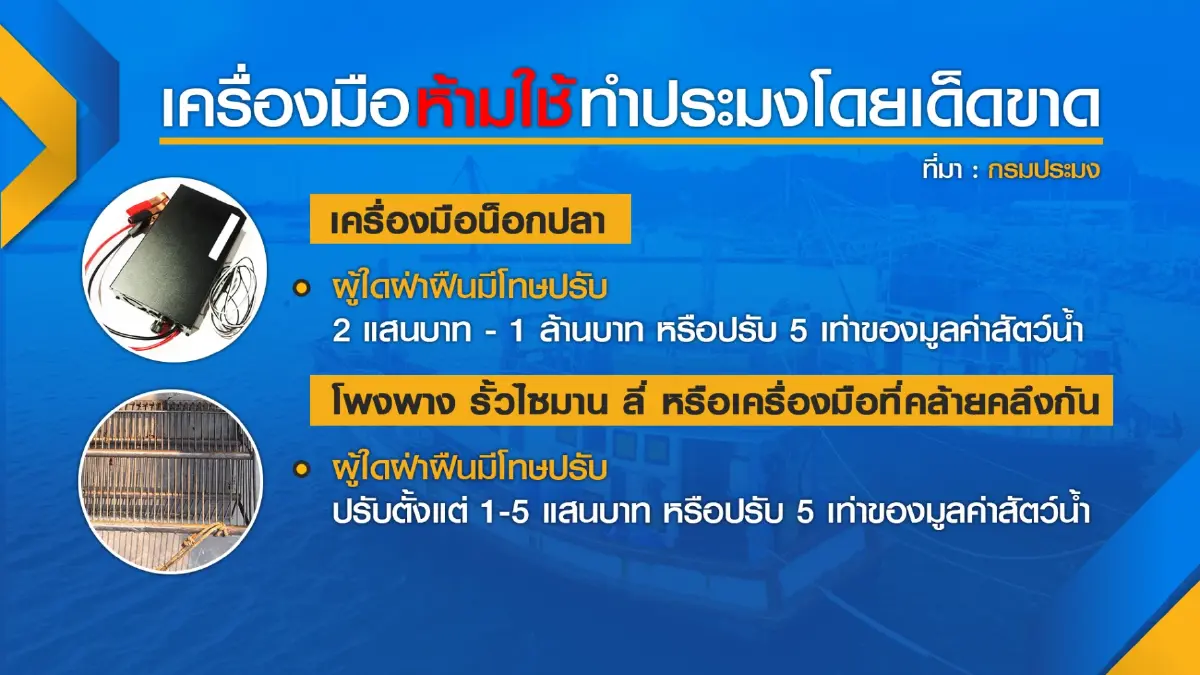 กรมประมงจี้ร้านออนไลน์งดขายเครื่องมือผิดกฎหมาย
