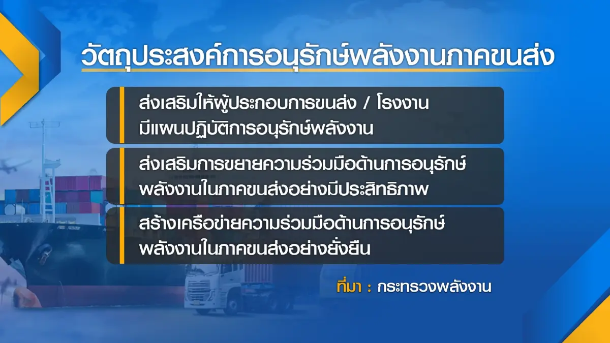 รัฐผนึกเอกชนตั้งเป้าประหยัดพลังงานภาคขนส่ง 10%
