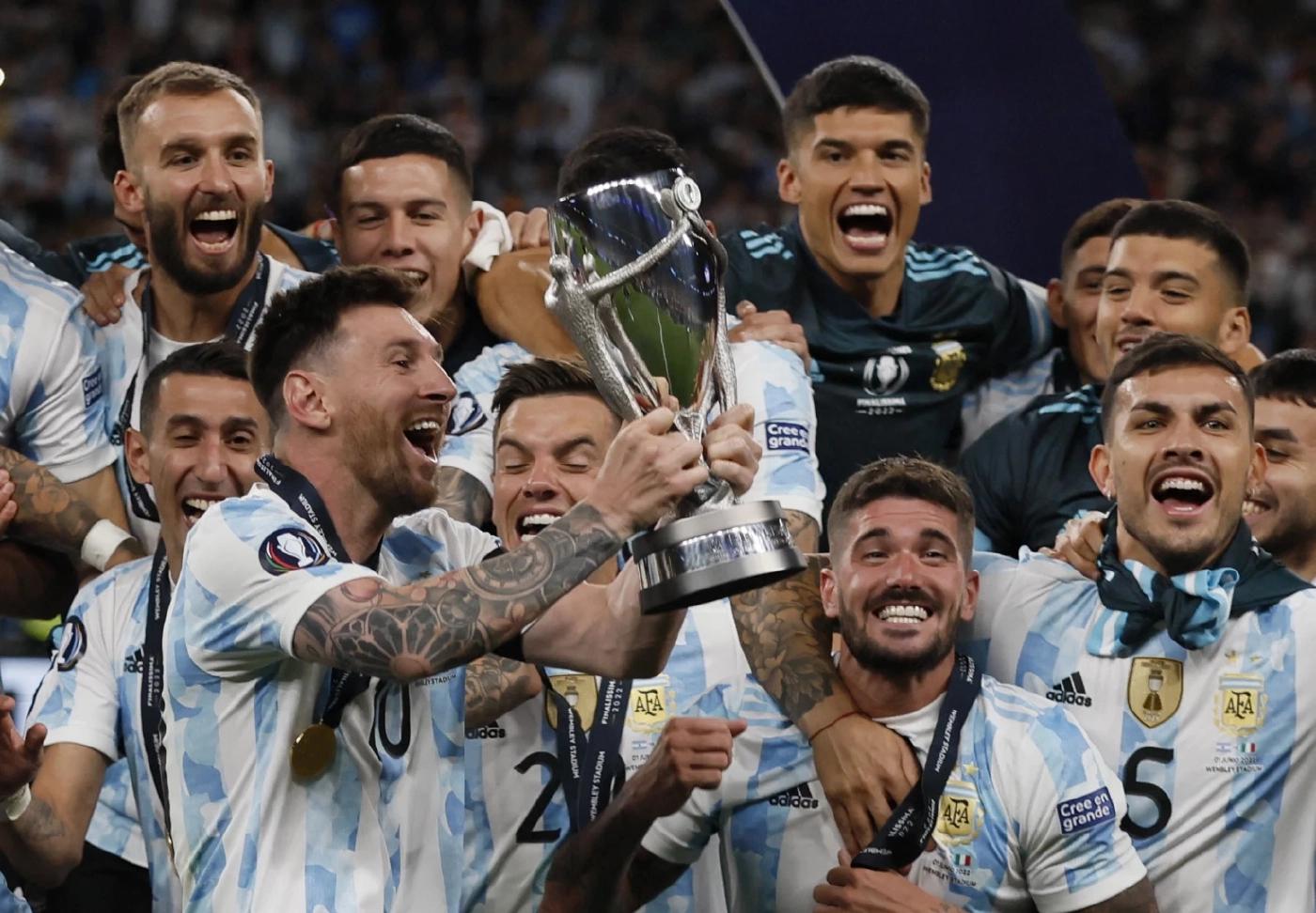 ประมวลภาพ "อาร์เจนติน่า" เถลิงบัลลังก์แชมป์ "ฟินาลิสซิม่า 2022"