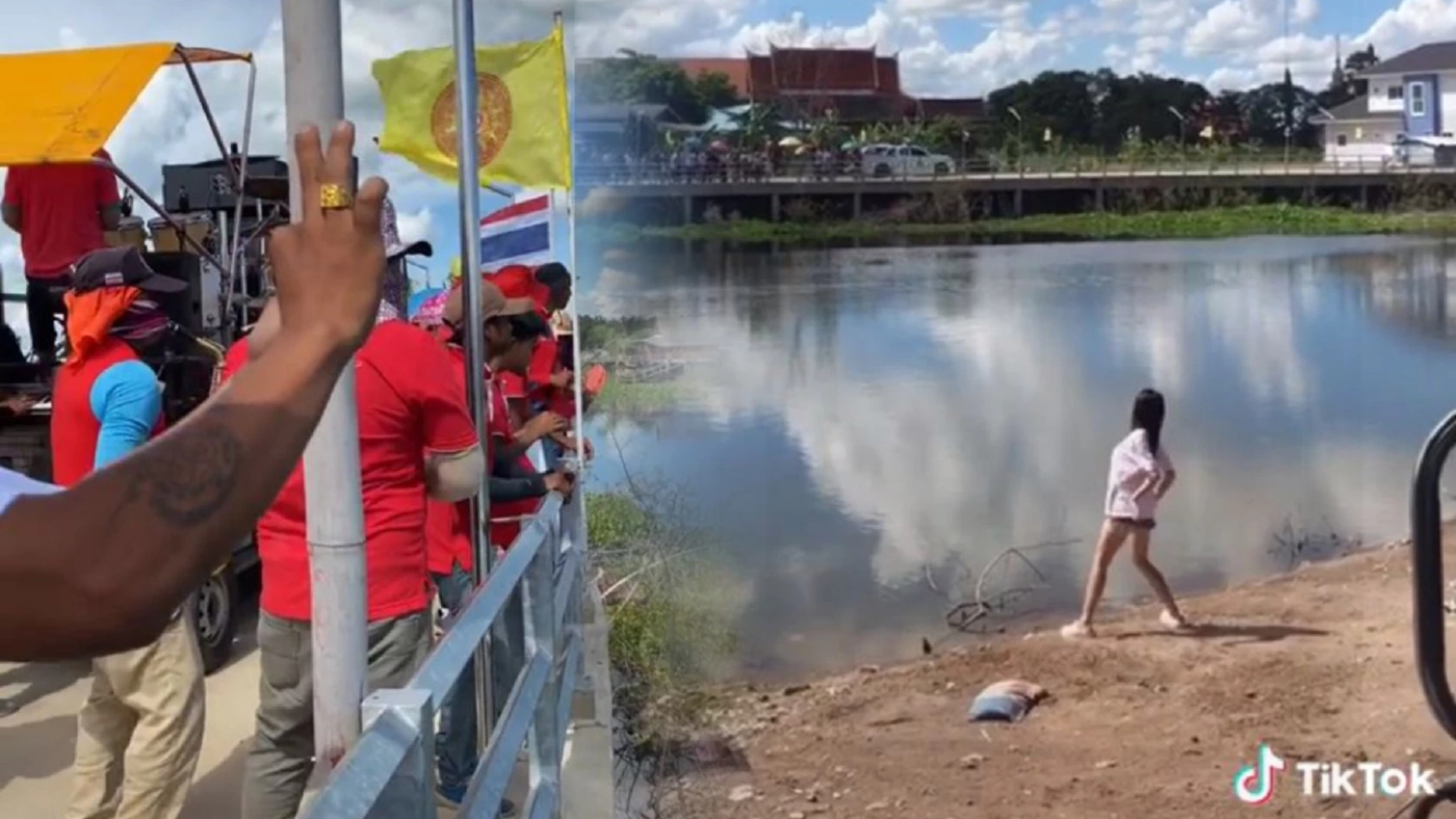 &quot;น้องป่าน อาริสา เชิดชัยภูมิ&quot; สาวขาแดนซ์เต้นสู้แตรวงข้ามคลอง