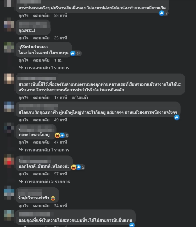 ตัวอย่างความคิดเห็นชาวเน็ต