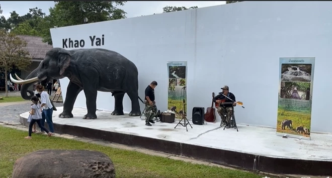 ช้างป่ายั่ว ๆ จ้า เพจอุทยานแห่งชาติเขาใหญ่ โชว์ภาพฝูงช้างกินดินโป่งอวด นทท.