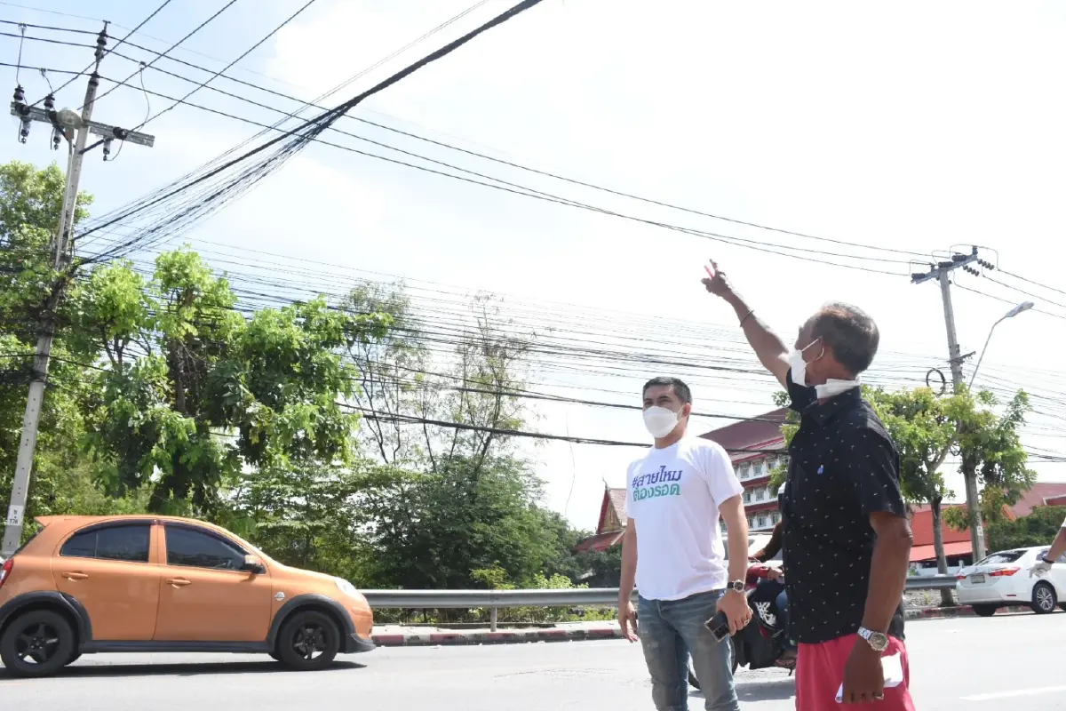 “เพจสายไหมต้องรอด” พาลุงดำ เหยื่อสายเคเบิลพาดคอ ร้องตำรวจ