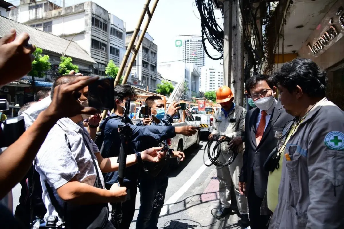 กฟน.ออกโรง จัดระเบียบสายสื่อสาร "สำเพ็ง"