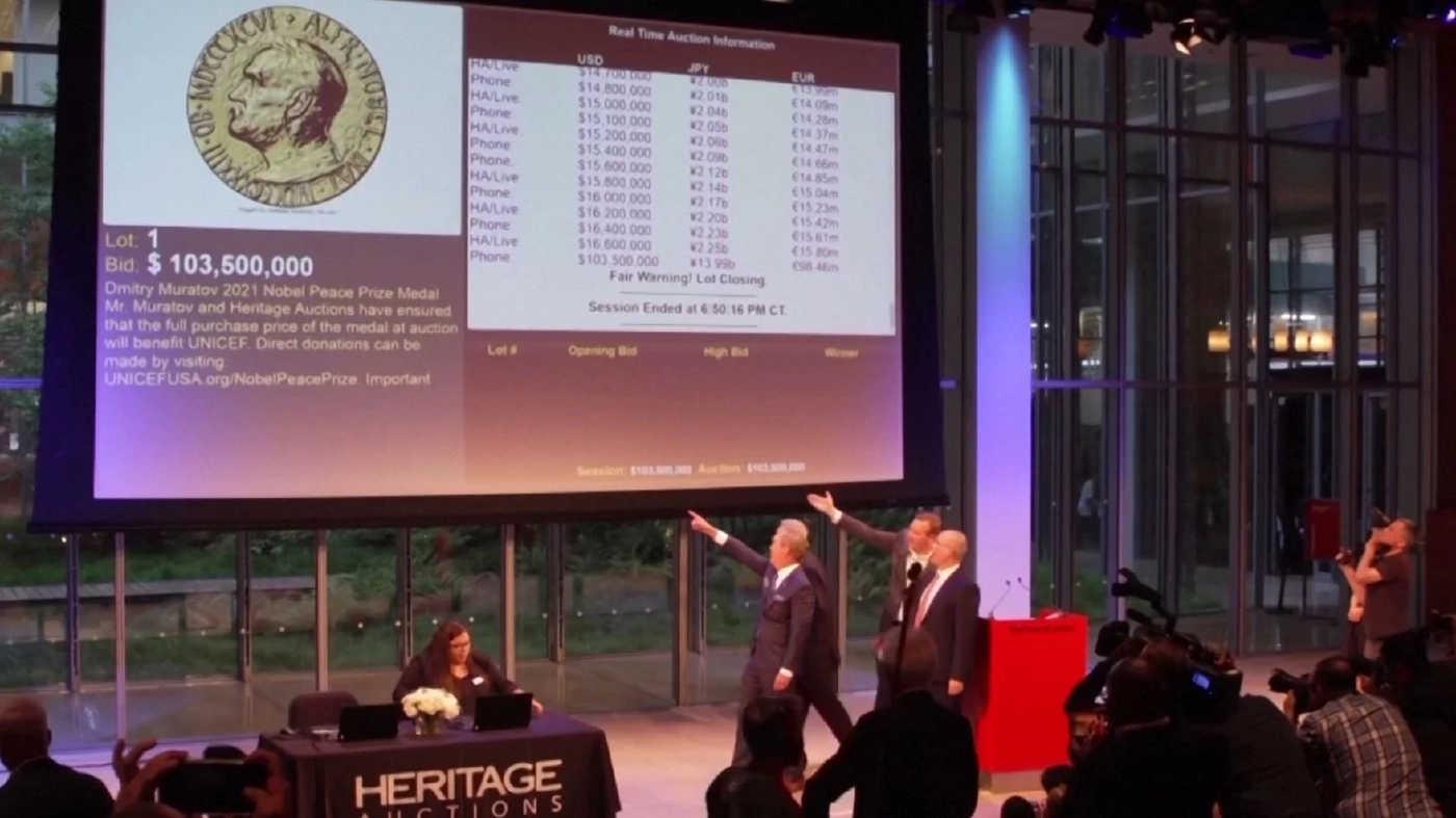 บก.ข่าวรัสเซีย ขายเหรียญโนเบลหาเงินช่วยยูเครน