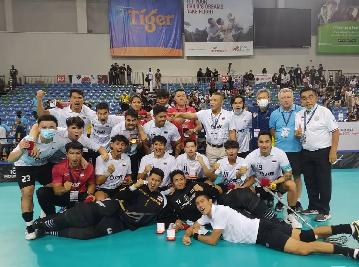 ฟลอร์บอลไทยดับปินส์ 6-4 ยึดเบอร์ 1 โซนเอเชีย/โอเชียเนีย