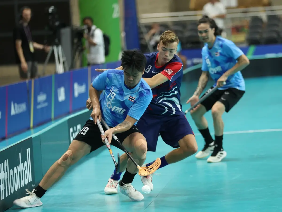 ฟลอร์บอลชายไทยอัดสหรัฐฯ 7-3 คว้าที่ 7 ศึกเวิลด์เกมส์
