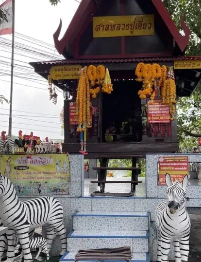 สุดทน หนุ่มใหญ่โมโห ทุบศาลหลวงปู่เอี่ยวปากน้ำพังยับ ขอหวยไม่ถูกสักงวด