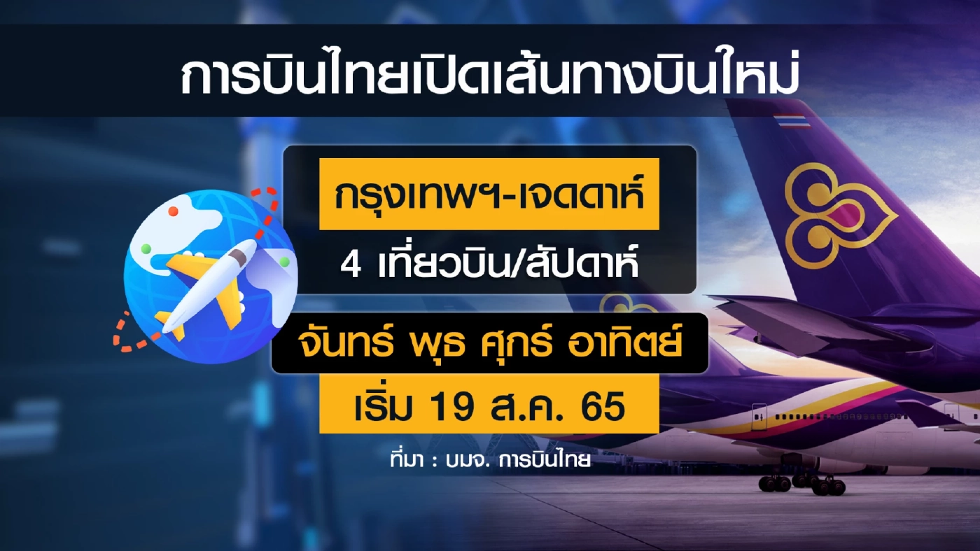 การบินไทยฟื้นเส้นทางบินกรุงเทพฯ-ซาอุดีอาระเบีย