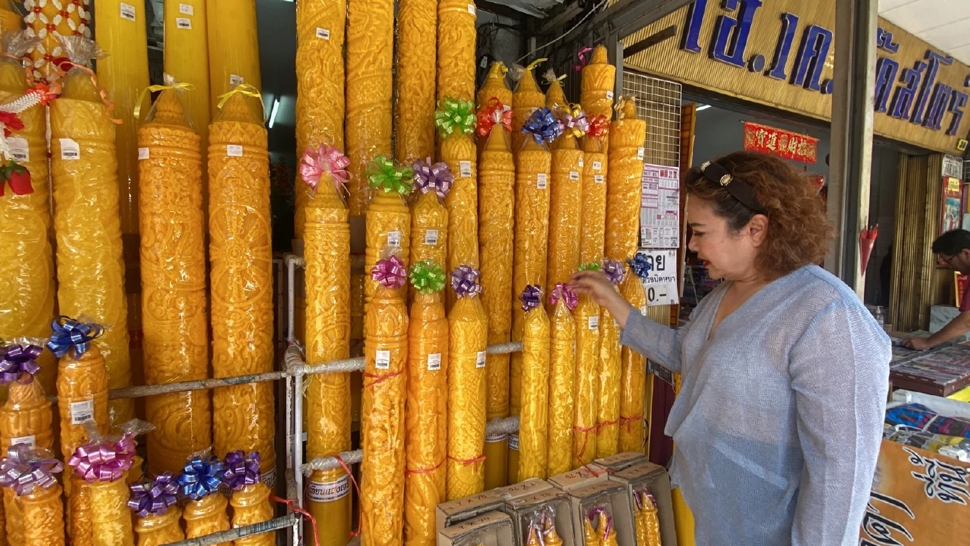 ร้านขายสังฆทานเชียงใหม่คึกคัก ประชาชนเริ่มออกมาทำบุญเข้าพรรษา