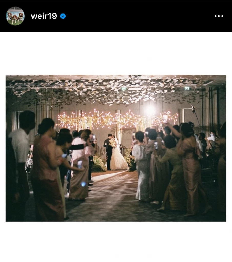 เวียร์ โพสต์หวานเล่าโมเมนต์งานวิวาห์ วิกกี้ น้ำตาไหลได้เต้นรำเพลงสุดโปรด