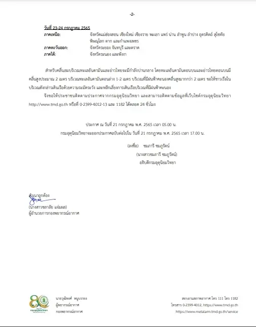 อุตุฯ ประกาศฉ.5 วันนี้ ทั่วทุกภูมิภาคฝนตกหนัก ระวังน้ำท่วมฉับพลัน-น้ำป่า