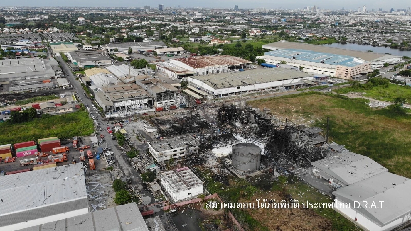 สภาพความเสียหายโรงงานหมิงตี้