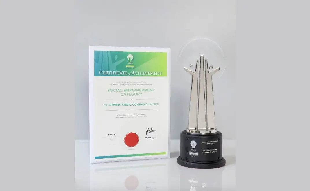 ‘ซีเค พาวเวอร์’ คว้ารางวัลชนะเลิศด้าน Social Empowerment  จากงาน Asia Responsible Enterprise Awards 2022