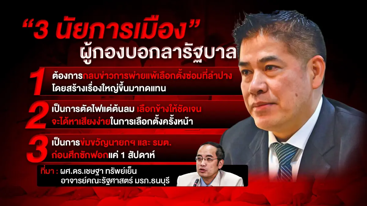 กะเทาะ 3 นัยการเมือง"ผู้กองธรรมนัส"บอกลารัฐบาล 