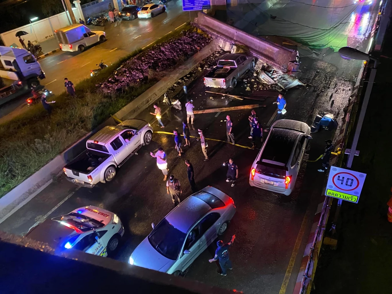 แนะเส้นทางเลี่ยง ถ.พระราม2 หลัง “คานปูนร่วงทับรถ” ทำรถติดหนักเช้านี้