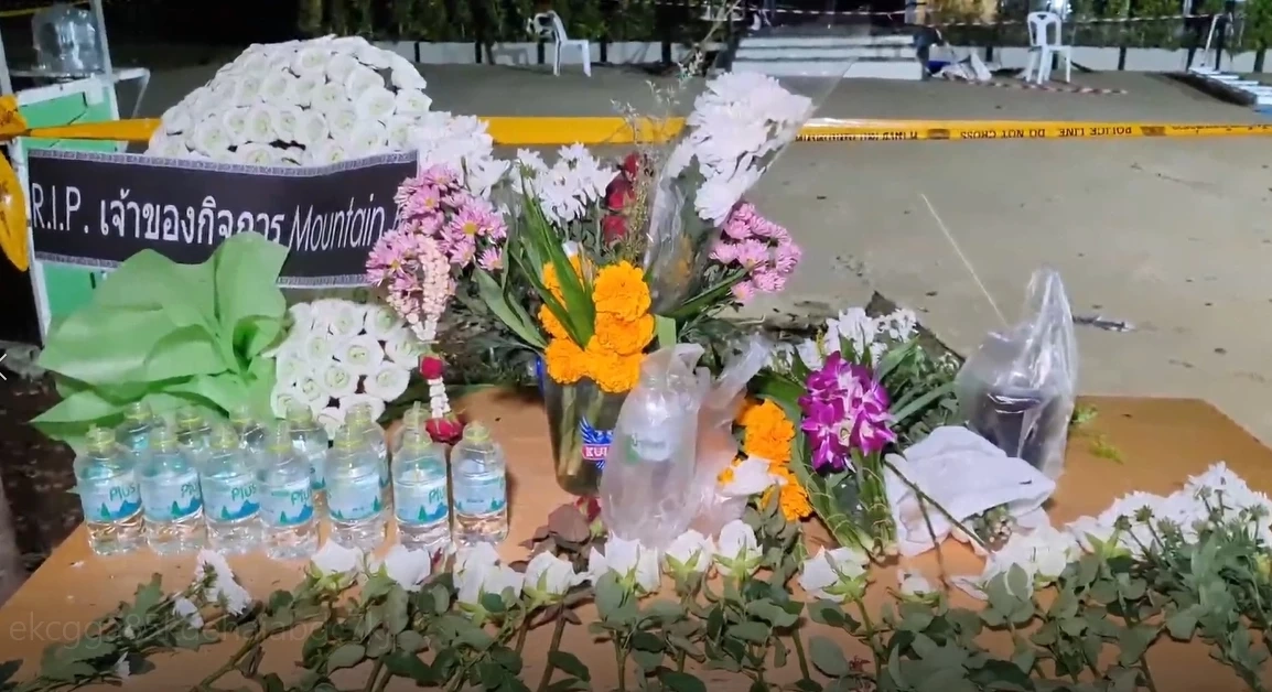 พวงหรีดปริศนา โผล่หน้าผับมรณะ ไว้อาลัยเจ้าของ “Mountain B”