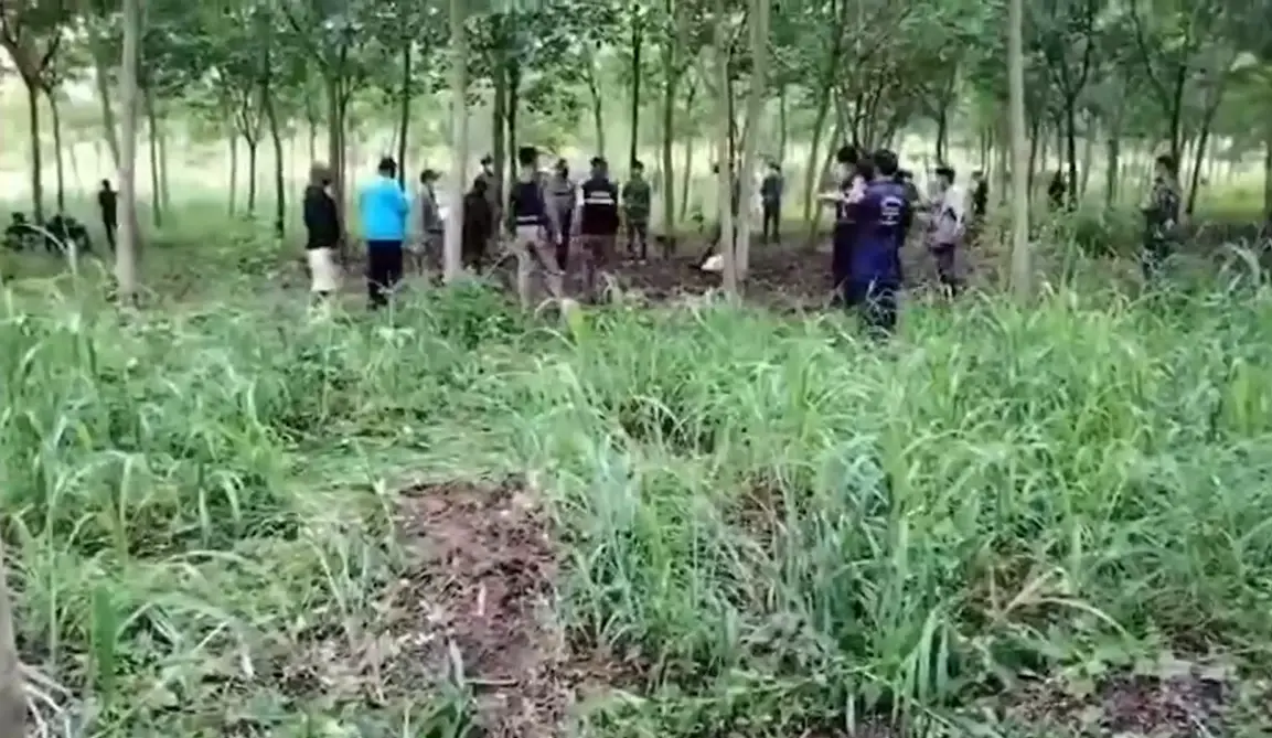สลด หนุ่มเมียนมาร์พาลูกเมียไปกรีดยาง เจอช้างป่าไล่เหยียบเสียชีวิตคาที่