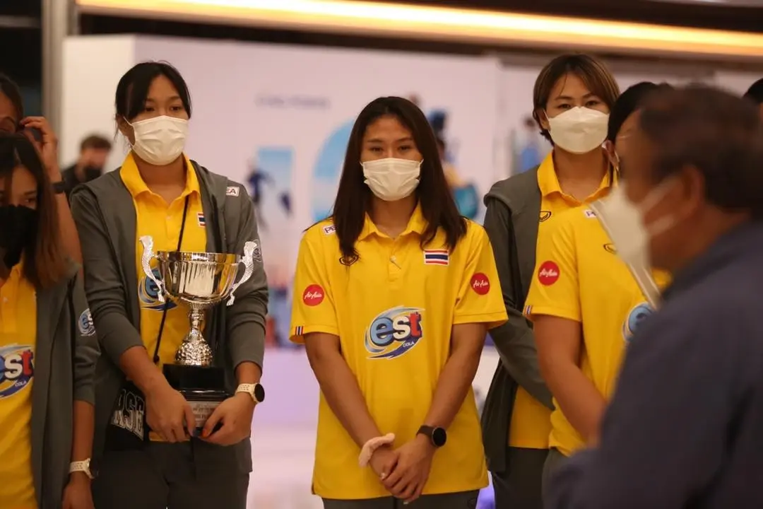 วอลเลย์บอลสาวไทยกลับถึงบ้านเกิด เตรียมลุยต่อ "อาเซียน กรังด์ปรีซ์"