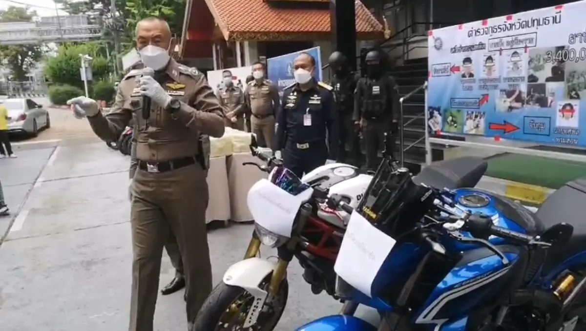 ตำรวจภาค 1 จับยาบ้าบิ๊กล็อต 3.4 ล้านเม็ด นำส่งภาคใต้ ยึดทรัพย์กว่า 15 ล้านบาท