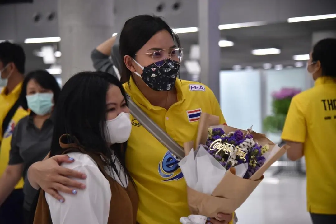 วอลเลย์บอลสาวไทยกลับถึงบ้านเกิด เตรียมลุยต่อ "อาเซียน กรังด์ปรีซ์"