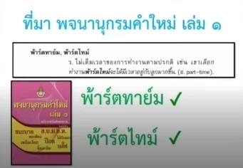 ฮือฮา “พจนานุกรมคำใหม่” เขียน "พ้าร์ตทาย์ม  - สม้าร์ตก๊าร์ด - แหม็ตช์"  (มีคลิป)