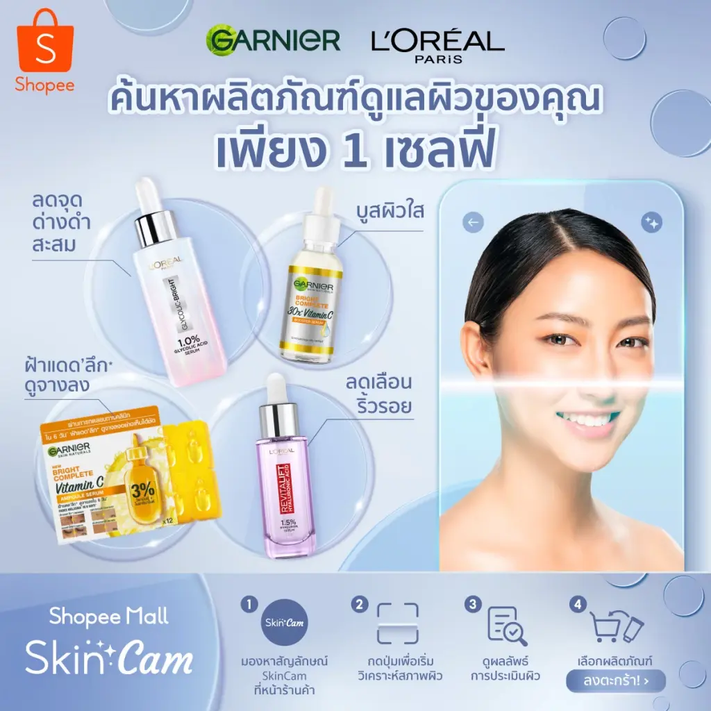 ลอรีอัลเปิดตัว SkinCam นวัตกรรม BeautyTech ใหม่ในช้อปปี้ ให้บริการวิเคราะห์สภาพผิวออนไลน์ด้วย AI
