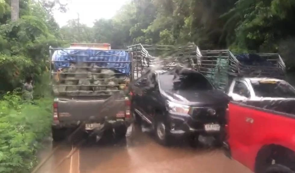 ฝนถล่ม น้ำแม่แจ่มเชียงใหม่ ล้นท่วม ถ.เชียงใหม่ - แม่ฮ่องสอน 1.2 เมตร (มีคลิป)