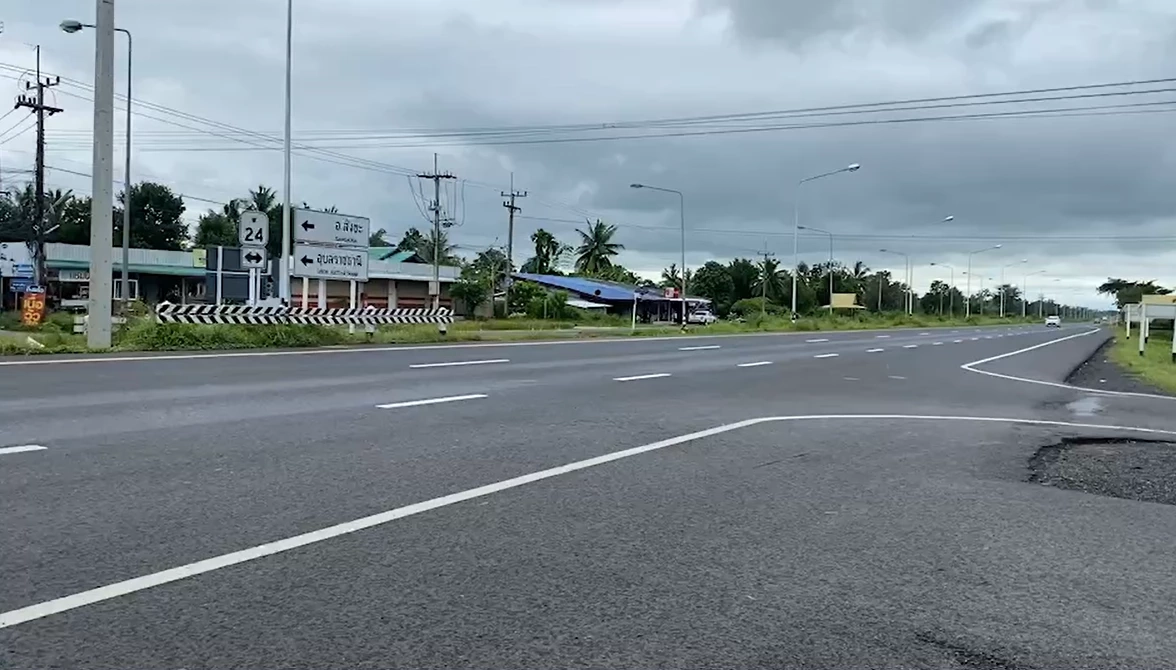 จุดที่เกิดเหตุรถกระบะชนเด็ก 7 ขวบ