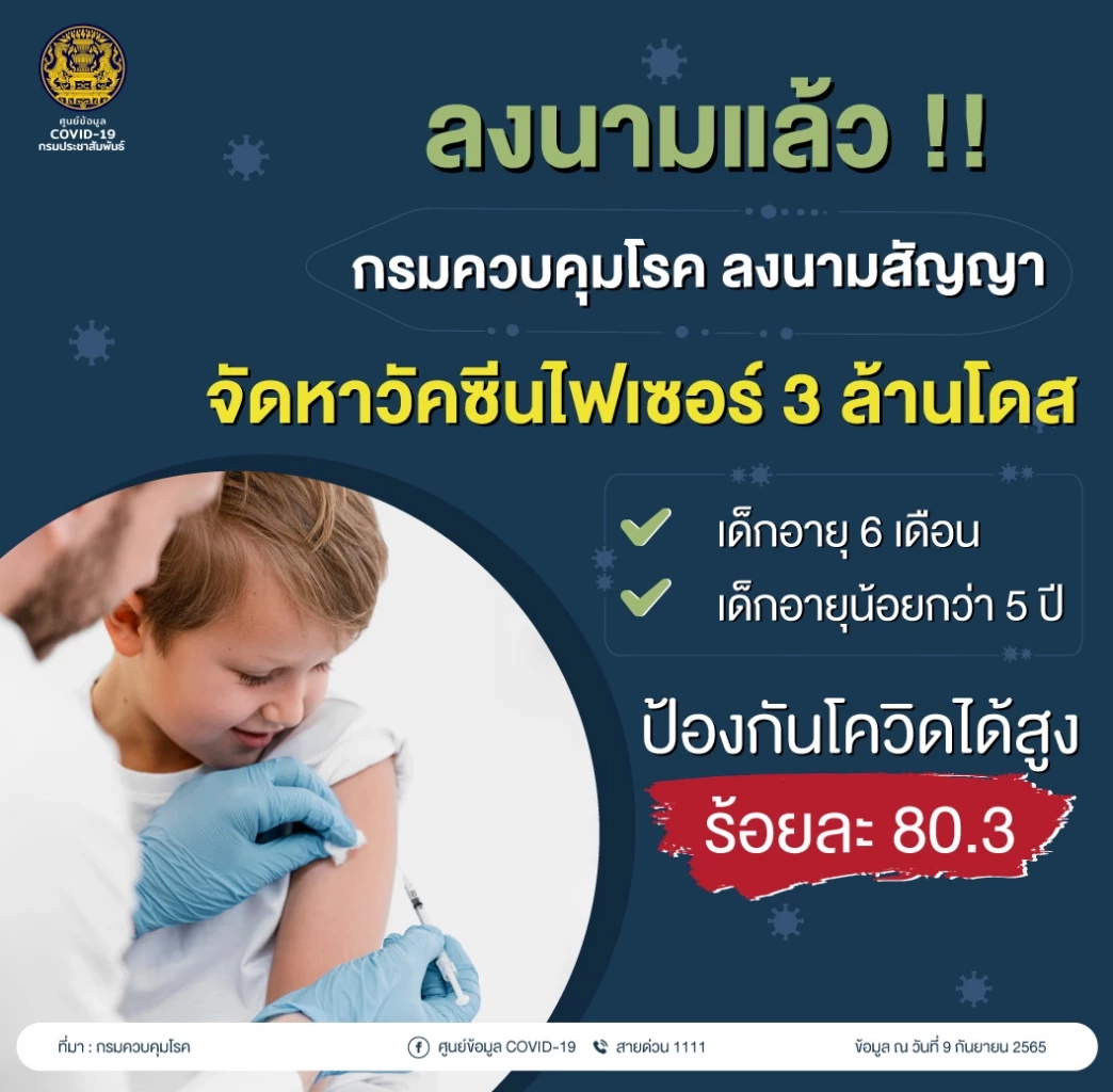 เตรียมวัคซีนสำหรับเด็กเล็ก