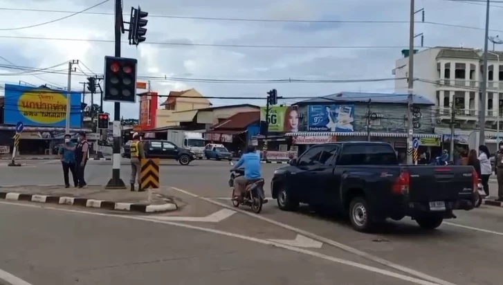 บริเวณแยกเชียงยืนที่เกิดเหตุ