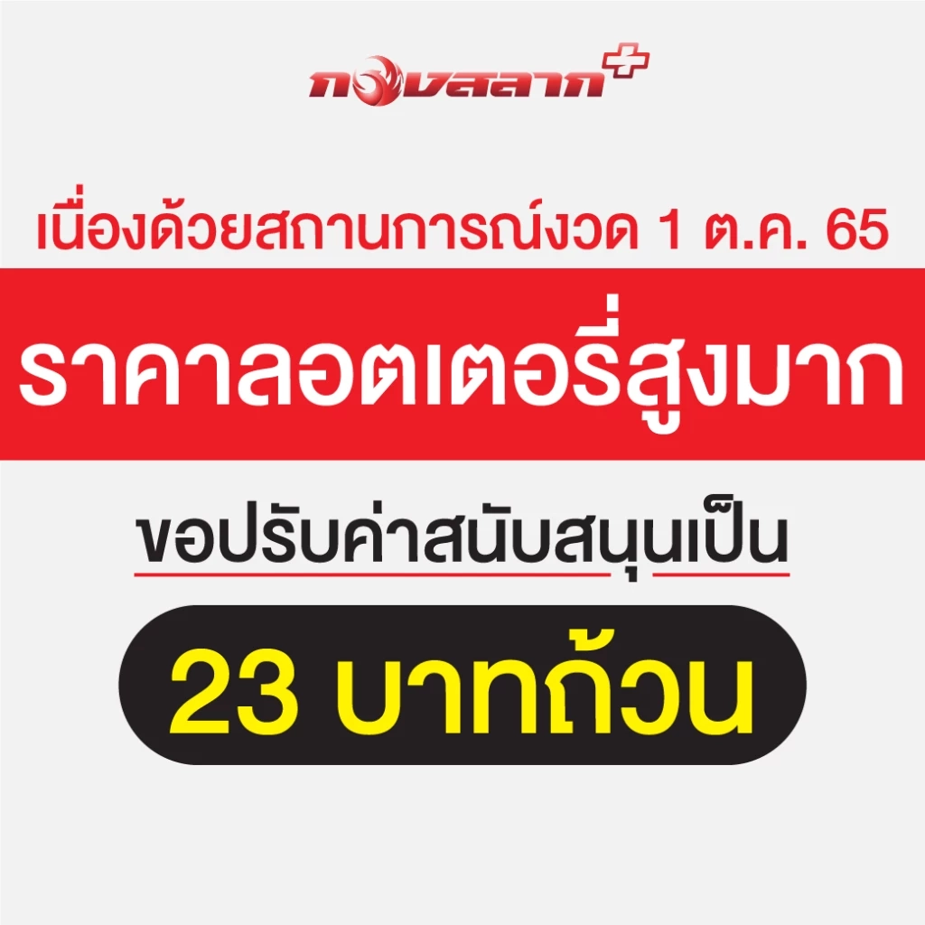ทะลุเกินร้อย! "กองสลากพลัส" แจ้งปรับราคาหวยใหม่ งวด 1 ต.ค.นี้