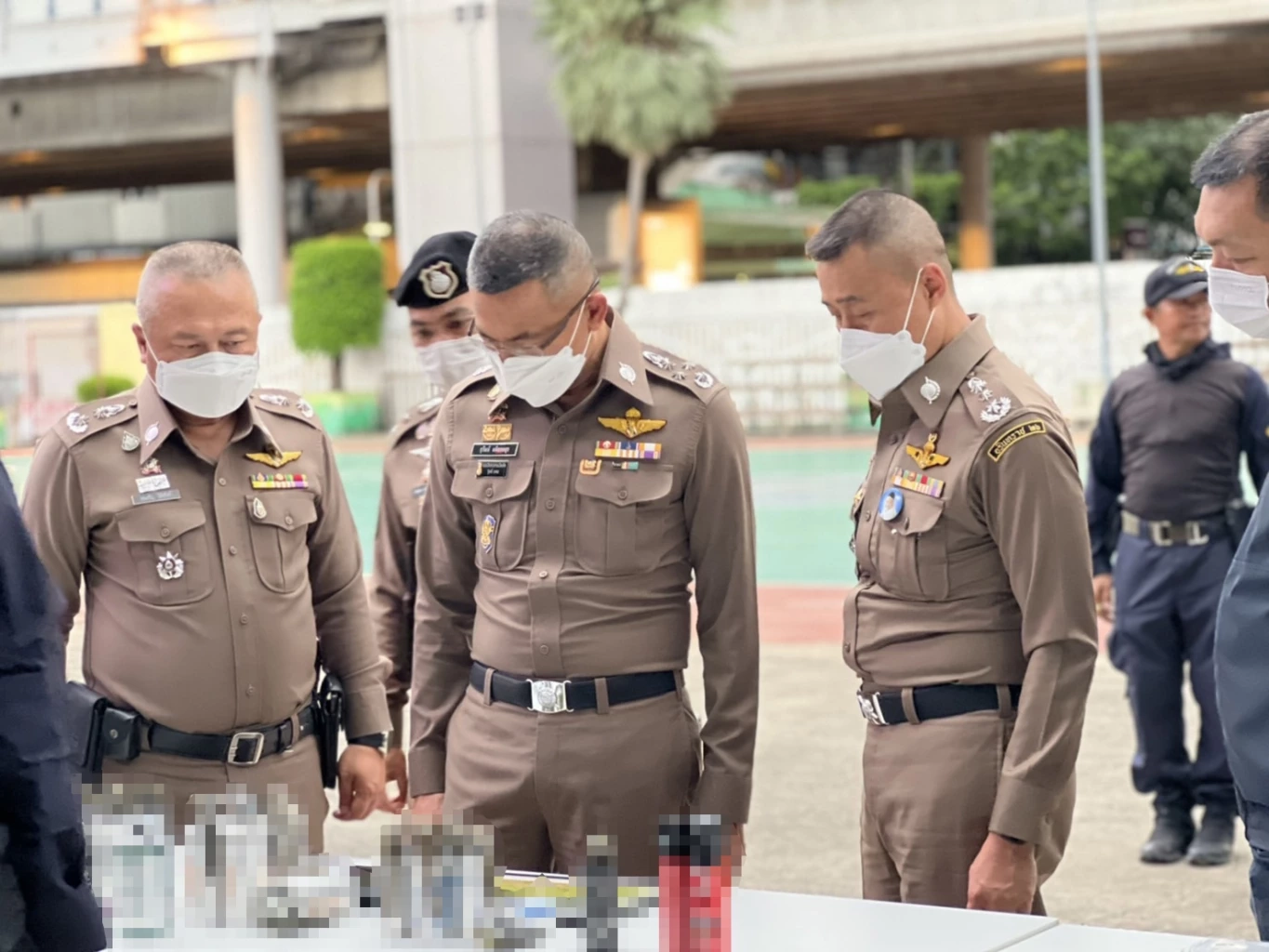 ผบ.ตร.ตรวจฝึกซ้อมระงับเหตุช่างกลตีกัน