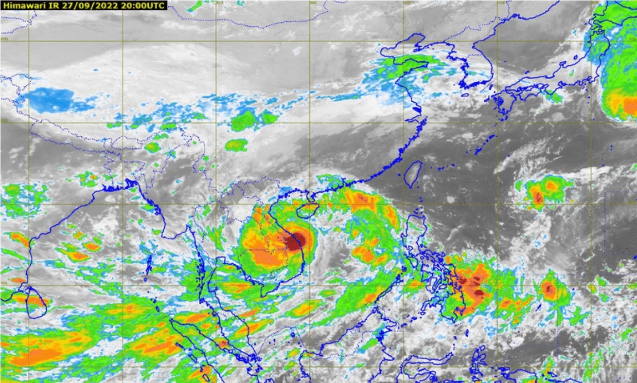 ภาพถ่ายดาวเที่ยวล่าสุด "พายุโนรู" เข้าถล่มไทย ฝนตกหนักถึงหนักมาก
