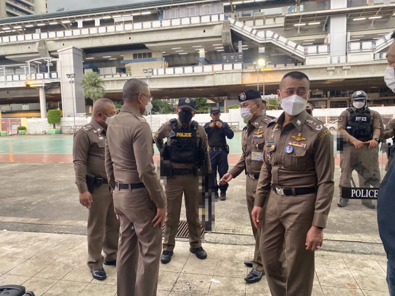 ผบ.ตร.ตรวจฝึกซ้อมระงับเหตุช่างกลตีกัน