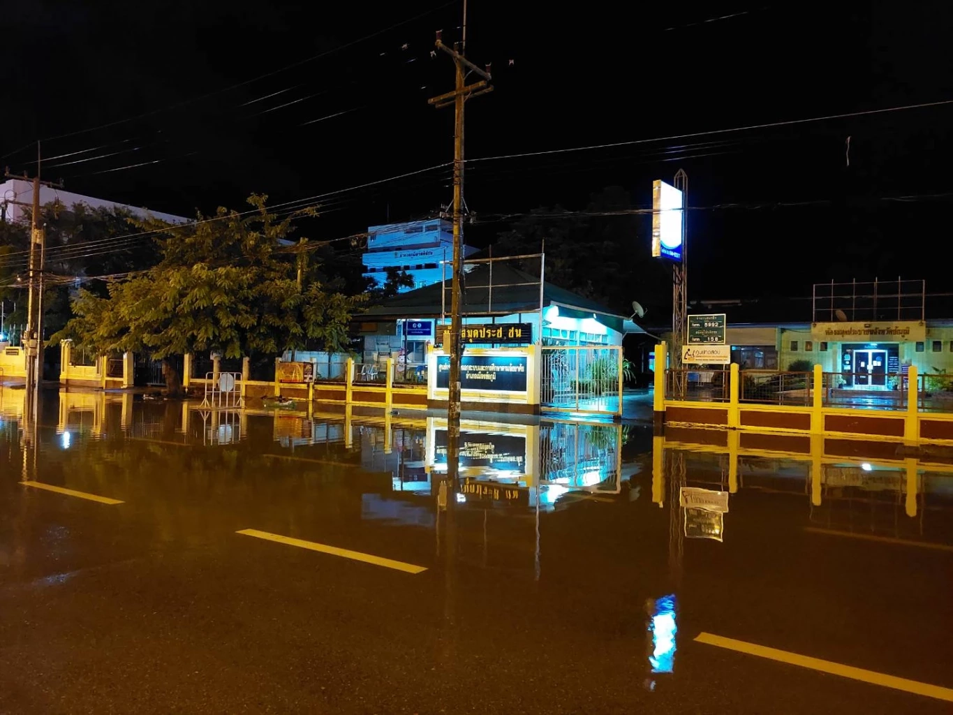 น้ำทะลักเข้าท่วมเขตเศรษฐกิจชัยภูมิ หวั่นกระทบท่วมโรงพยาบาล