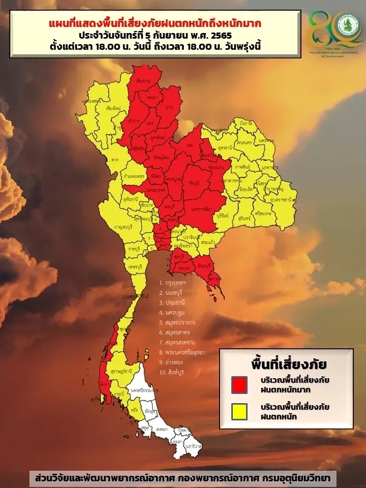 สภาพอากาศวันพรุ่งนี้ 70 จว.ฝนถล่ม กทม.รอรับมือคาดฝนตกร้อยละ 80