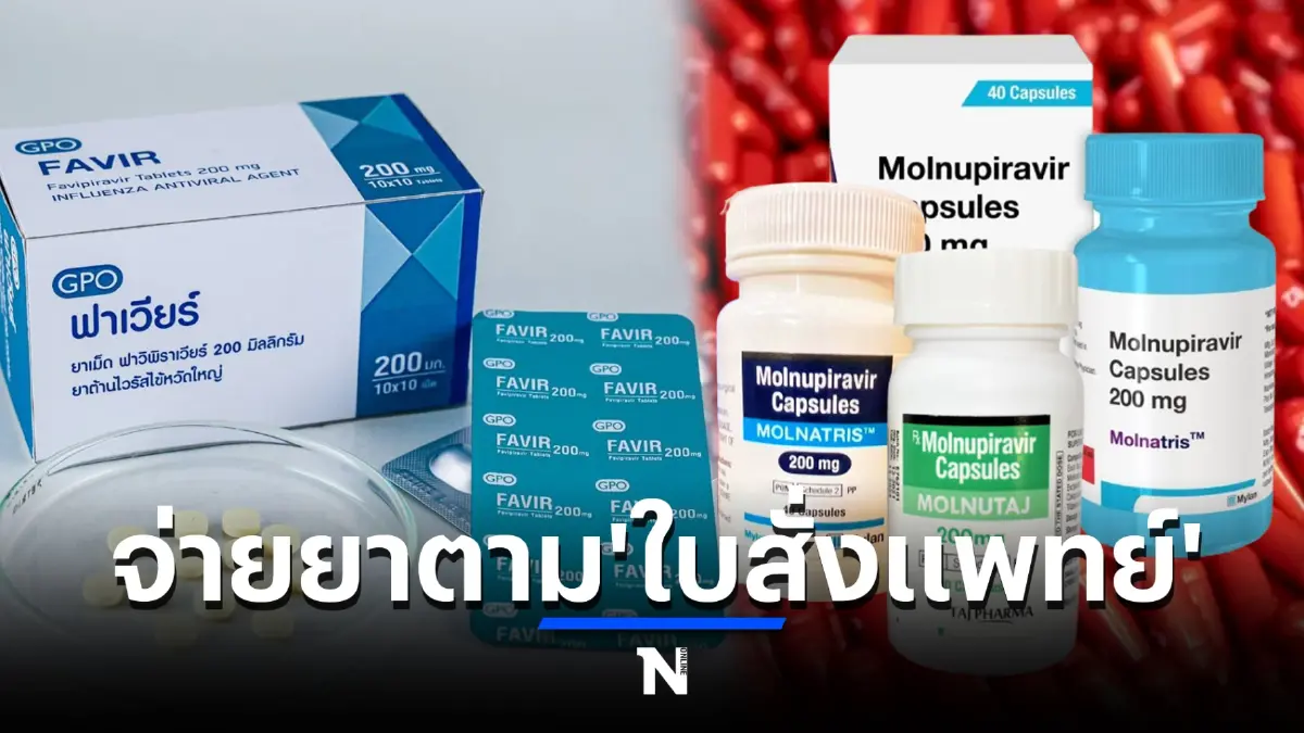 ยารักษาโควิด ยังไม่มาสามารถหาซื้อได้เอง ต้องมีใบสั่งแพทย์