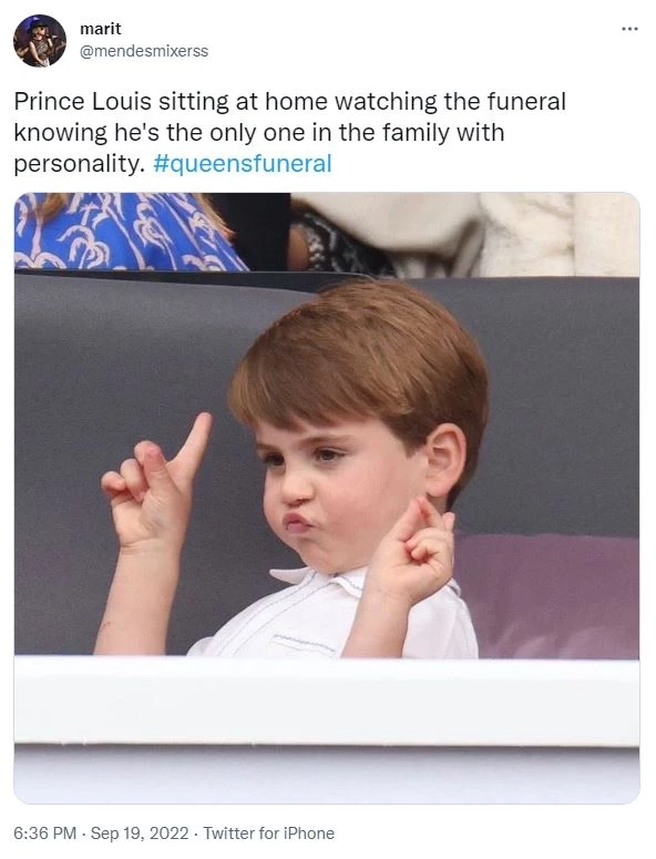 ชาวเน็ตทำมีมปรินซ์หลุยส์เฝ้าบักกิงแฮม